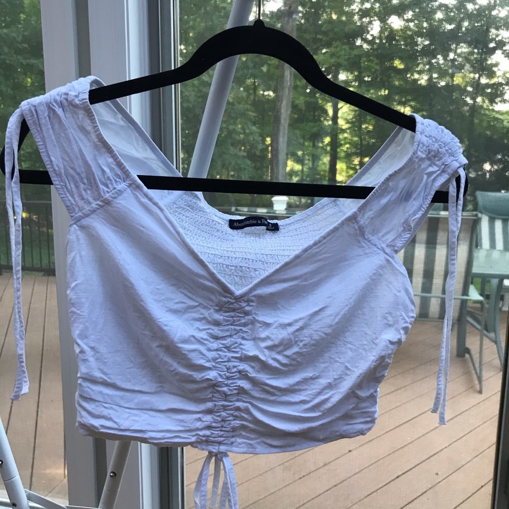 off the shoulder adjustable crop top